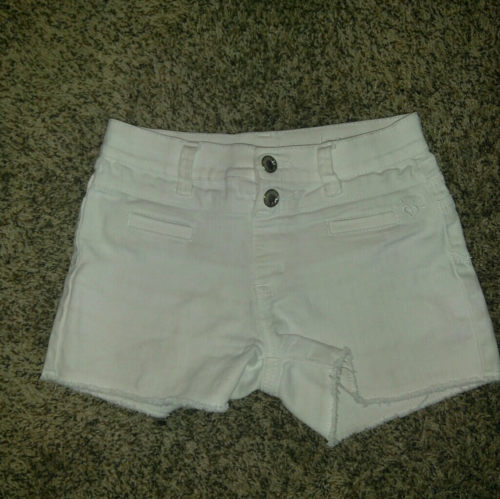 White denim shorts